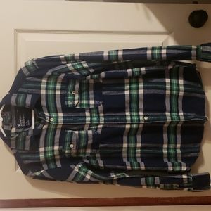 Green and blue plaid flannel